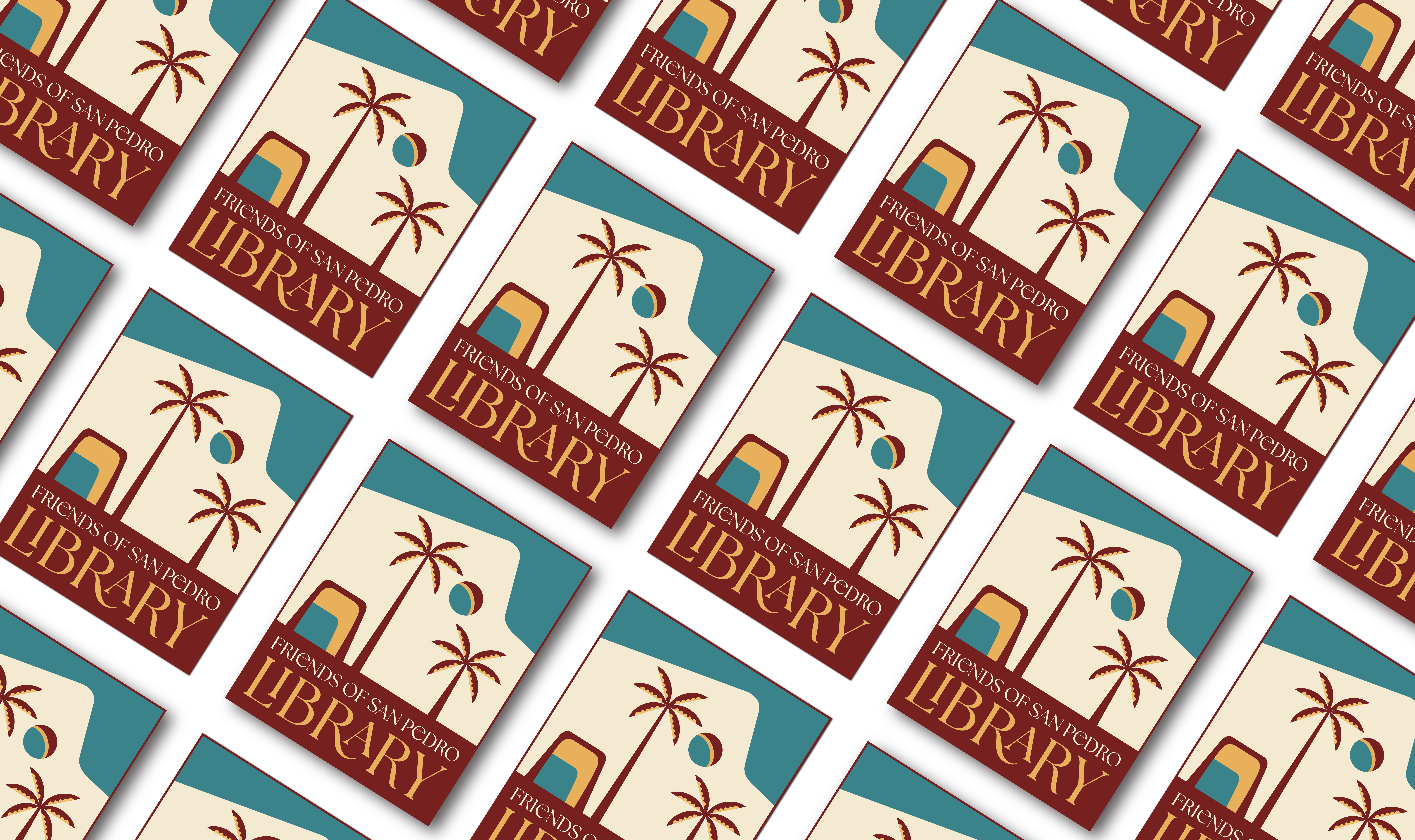 san pedro library logo pattern